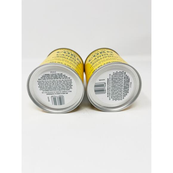 2x TRADER JOE'S Can of Corn Scented Candle Cornbread Scent 9oz Soy Wax Lead Free - Picture 3 of 8